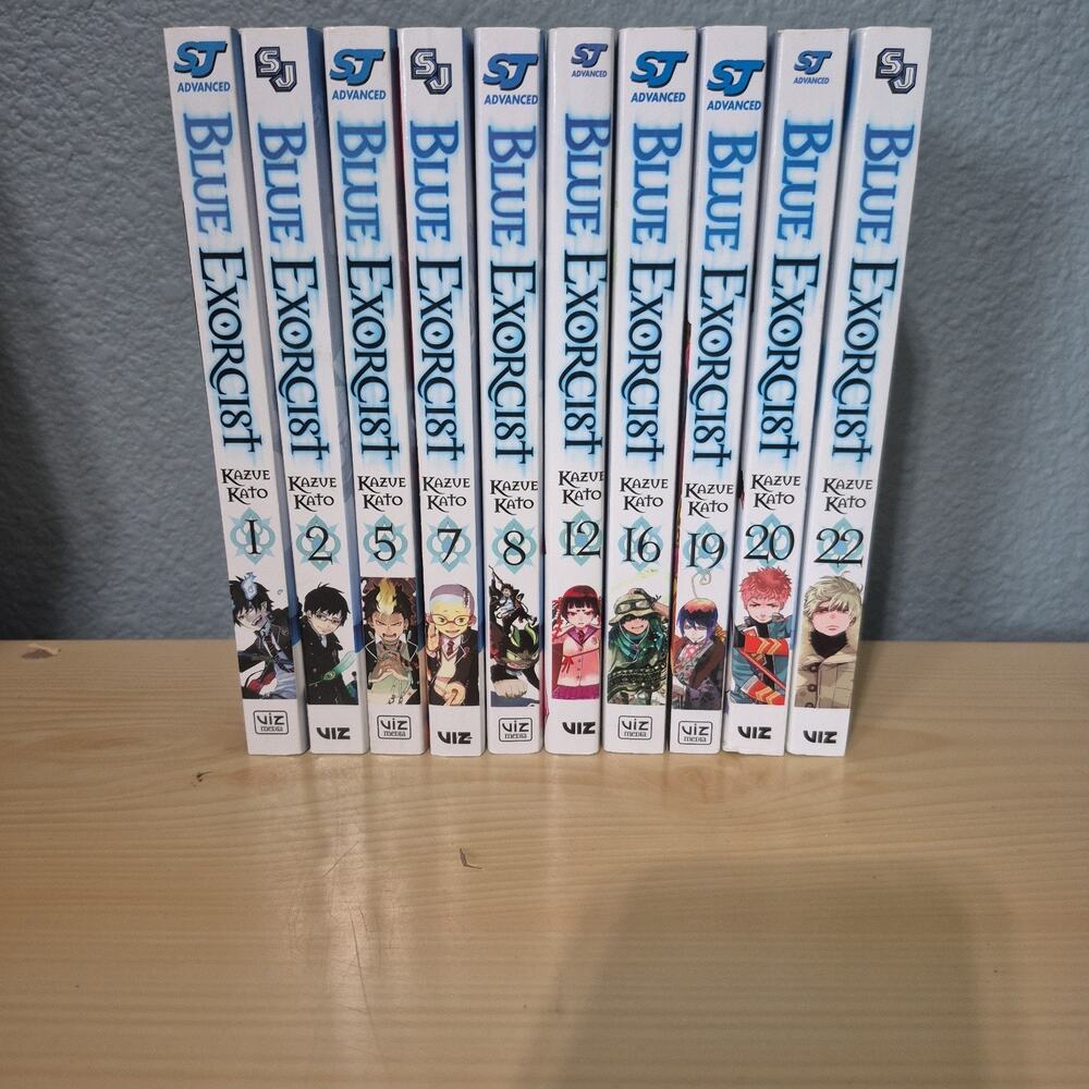 Blue Exorcist Lot of 10 By Kazue Kato 1,2,5,7,8,12,16,19,20, 22 Viz Media Manga